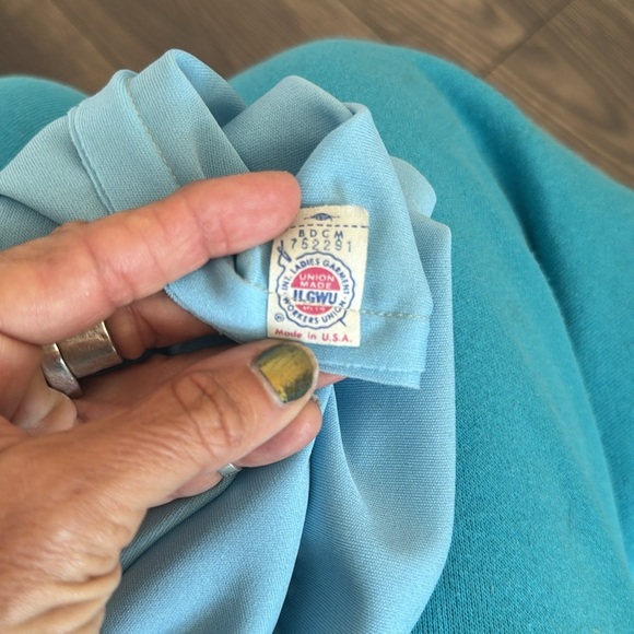 Vintage Union made size 14 maxi dress with super cool rhinestone buttons - Picture 14 of 14